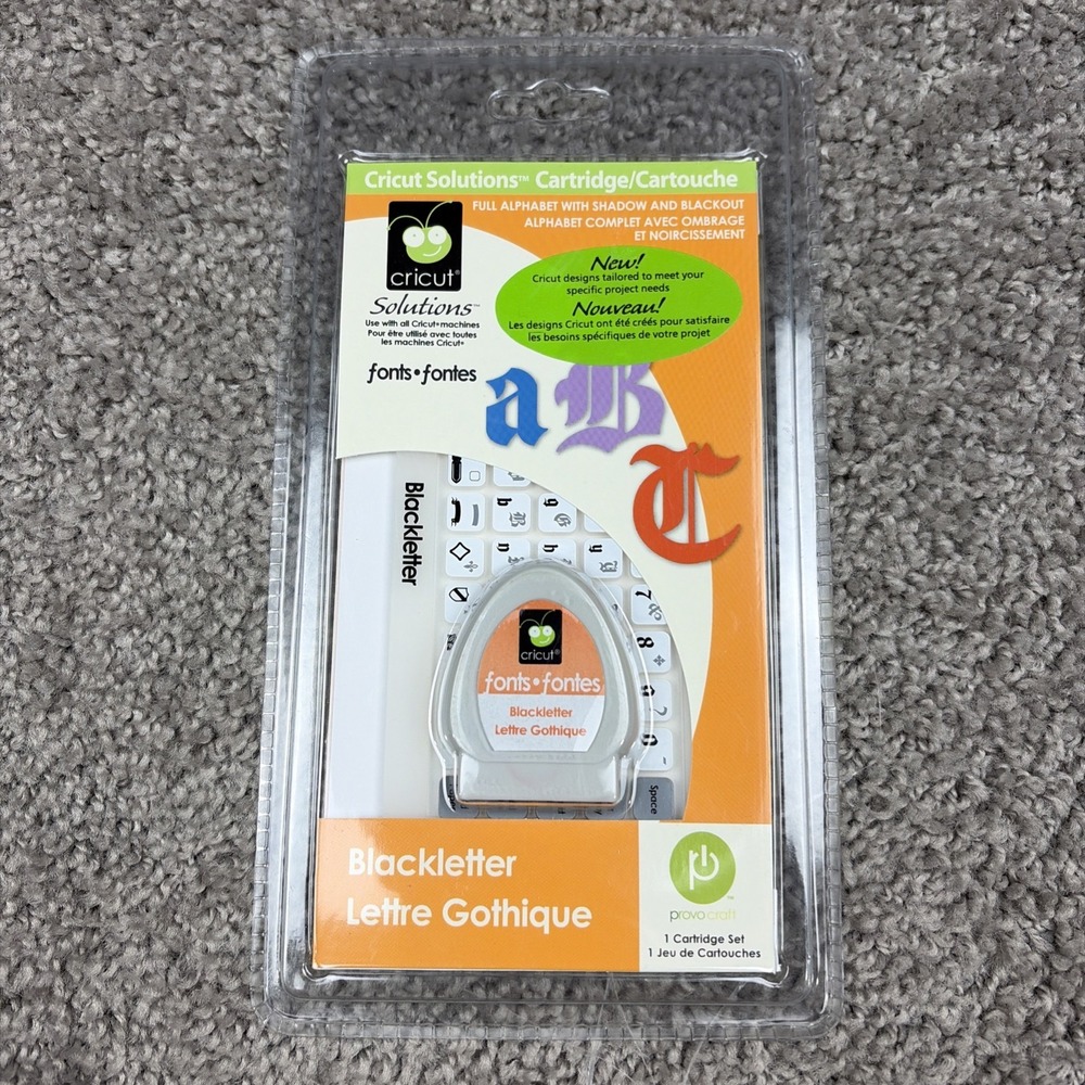 Cricut Solutions Cartridge 29-0711 - Fonts - Blackletter Brand New Sealed